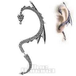 Alchemy Gothic Dragons Lure Left Earring (Silver)
