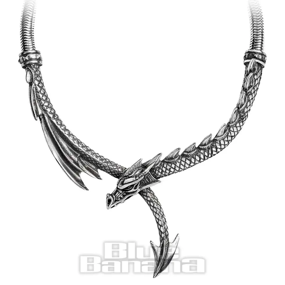 Alchemy Gothic Dragon's Lure Necklace (Silver)