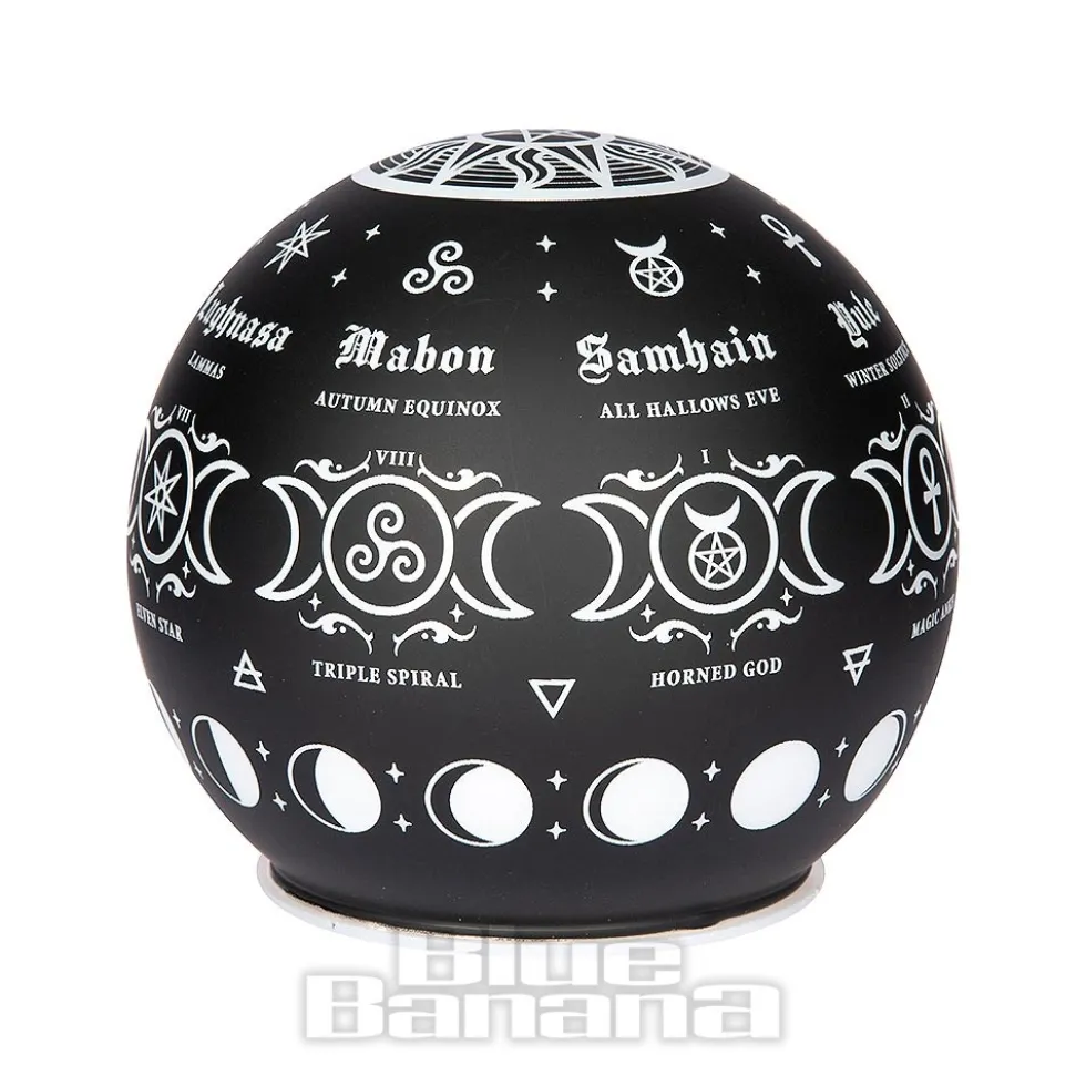 Alchemy Gothic Pagan Calendar Globe Light (Black)