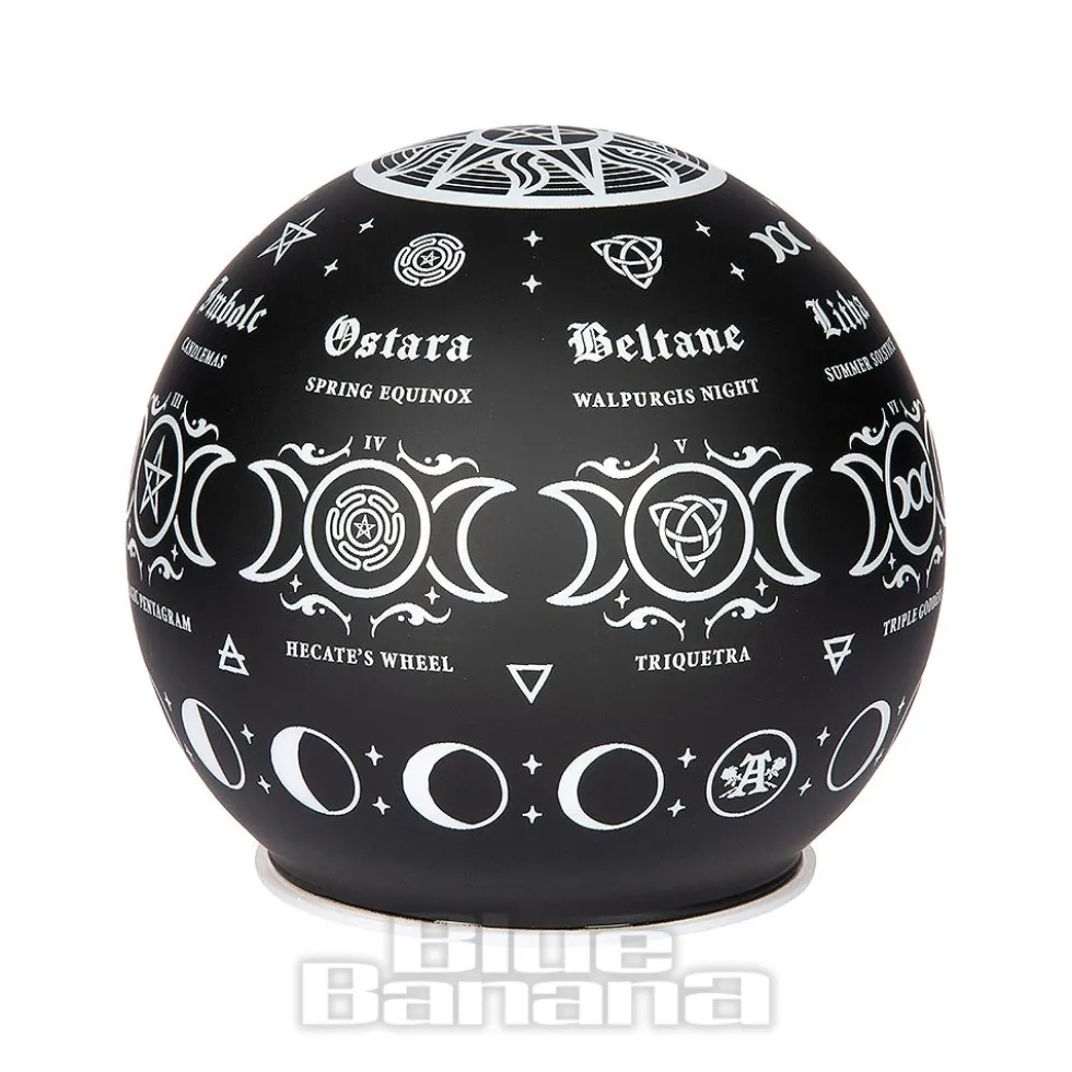 Alchemy Gothic Pagan Calendar Globe Light (Black)