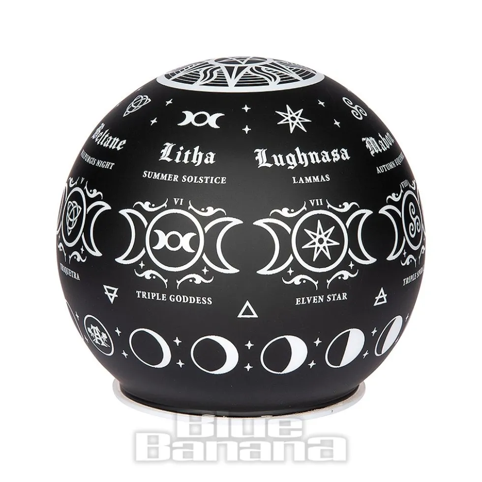 Alchemy Gothic Pagan Calendar Globe Light (Black)