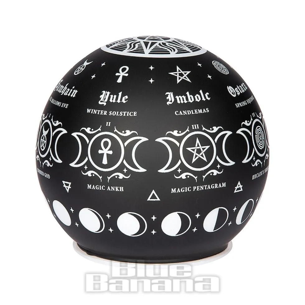 Alchemy Gothic Pagan Calendar Globe Light (Black)