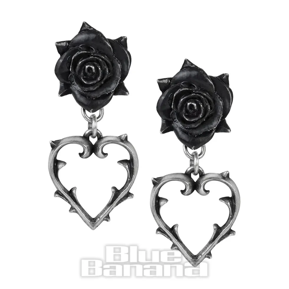 Alchemy Gothic Wounded Love Earrings (Pewter)