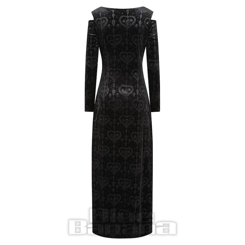 Banned Amara Velvet Maxi Dress (Black)
