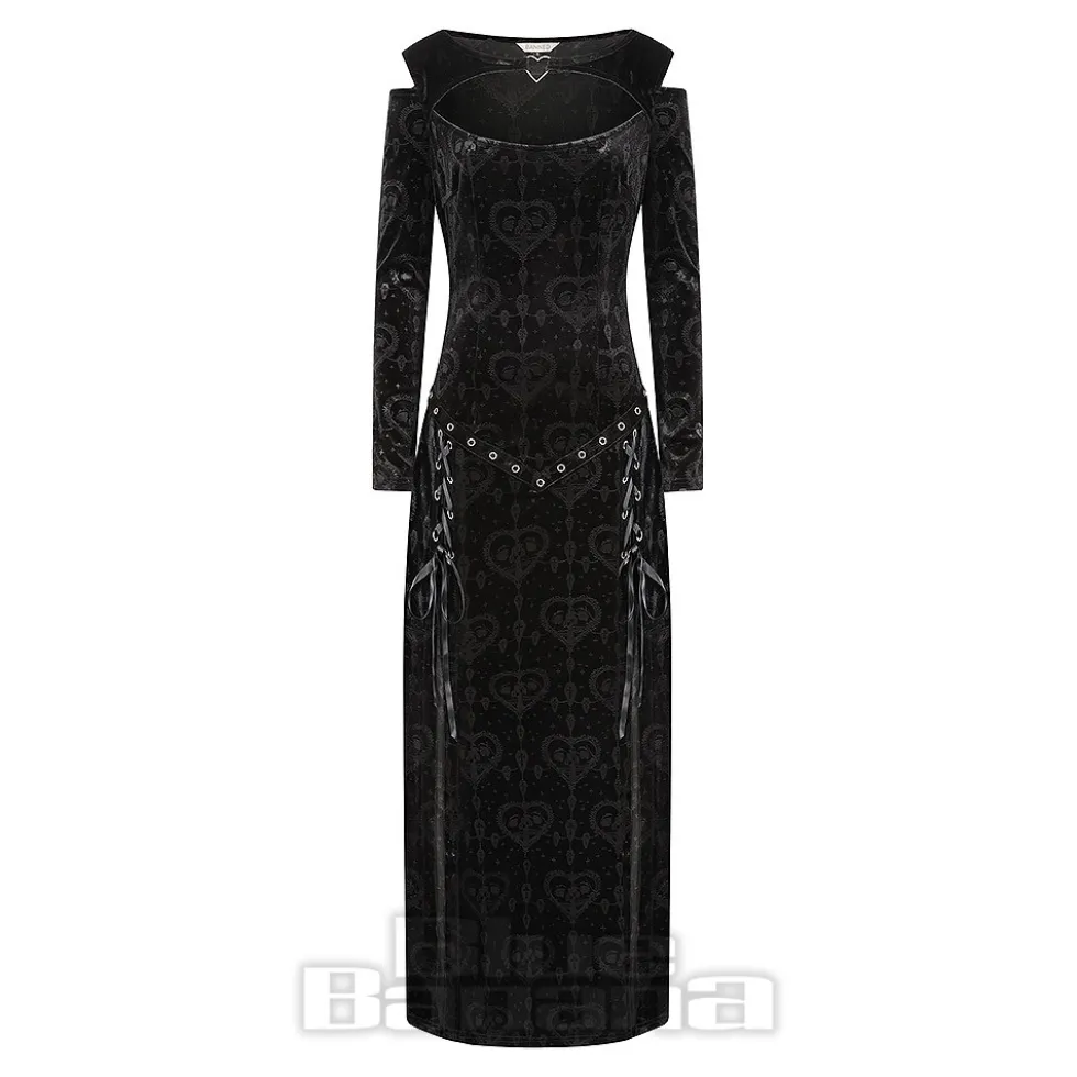 Banned Amara Velvet Maxi Dress (Black)