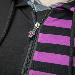 Banned Front Zip Hoodie (Black/Purple)
