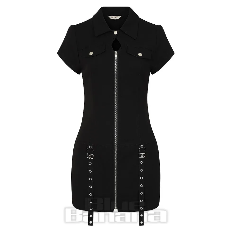 Banned Glitter Glam Dress (Black)