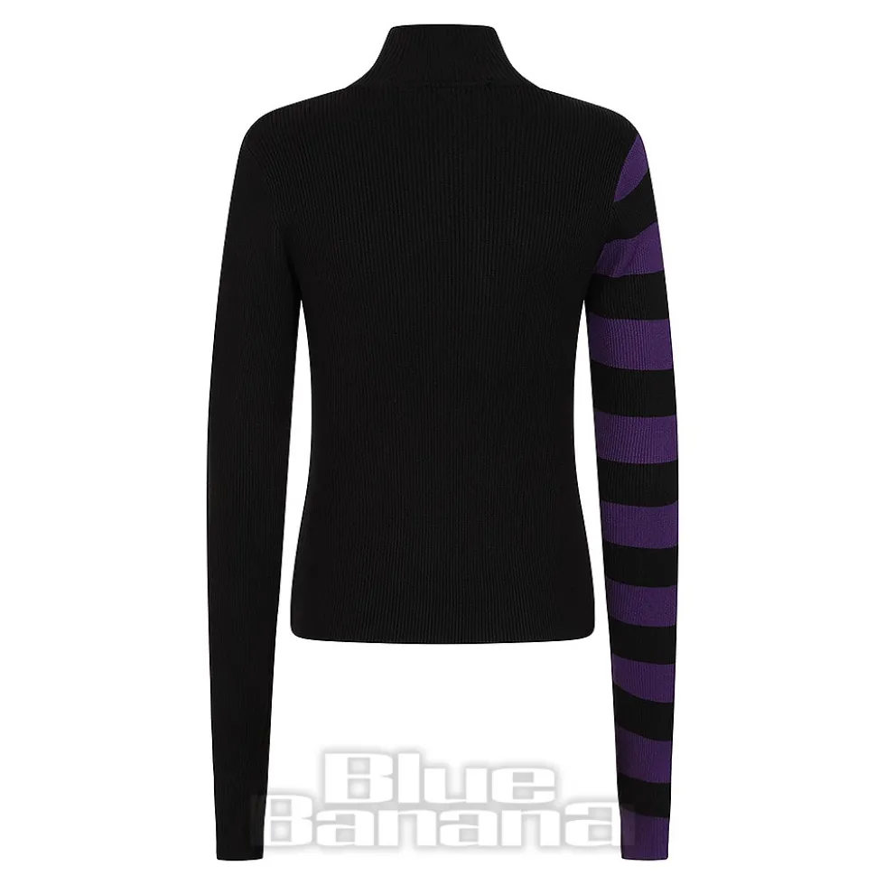 Banned Midnight Ritual Cardigan (Black/Purple)