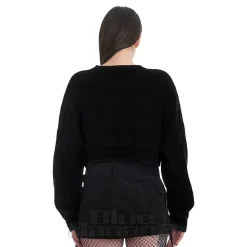 Banned Naenia Cropped Cardigan (Black)