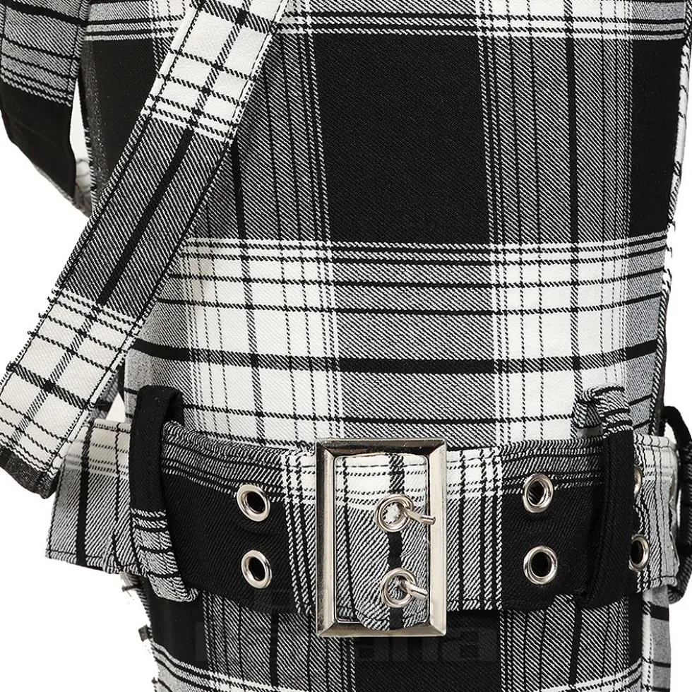 Banned Nocturne Buckle Trousers (Black/White)