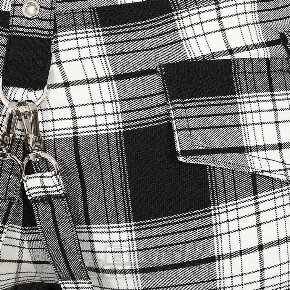 Banned Nocturne Buckle Trousers (Black/White)
