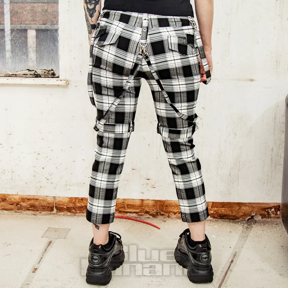 Banned Nocturne Buckle Trousers (Black/White)