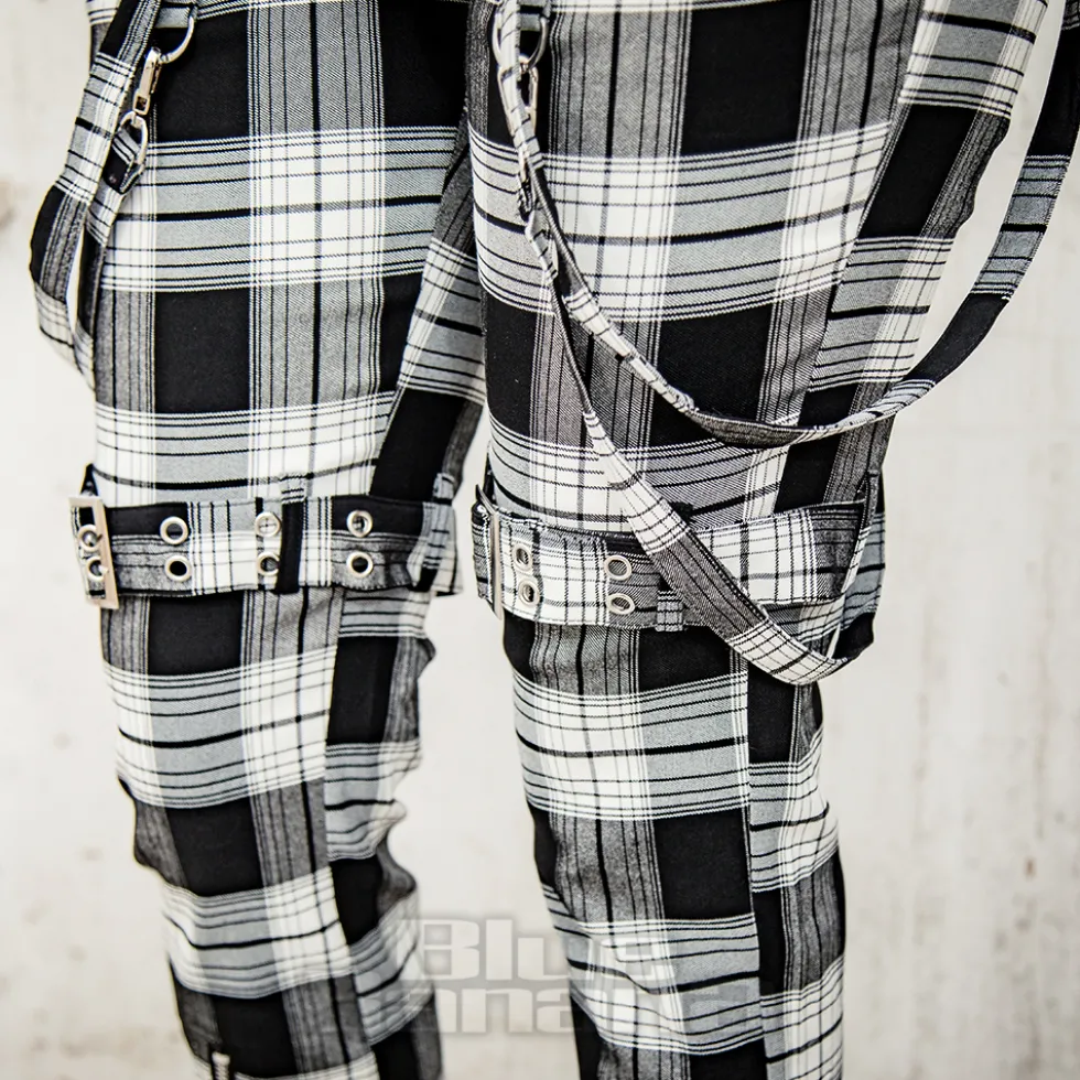 Banned Nocturne Buckle Trousers (Black/White)