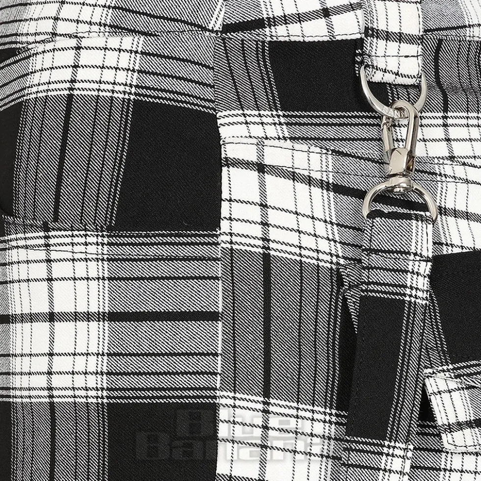 Banned Nocturne Buckle Trousers (Black/White)