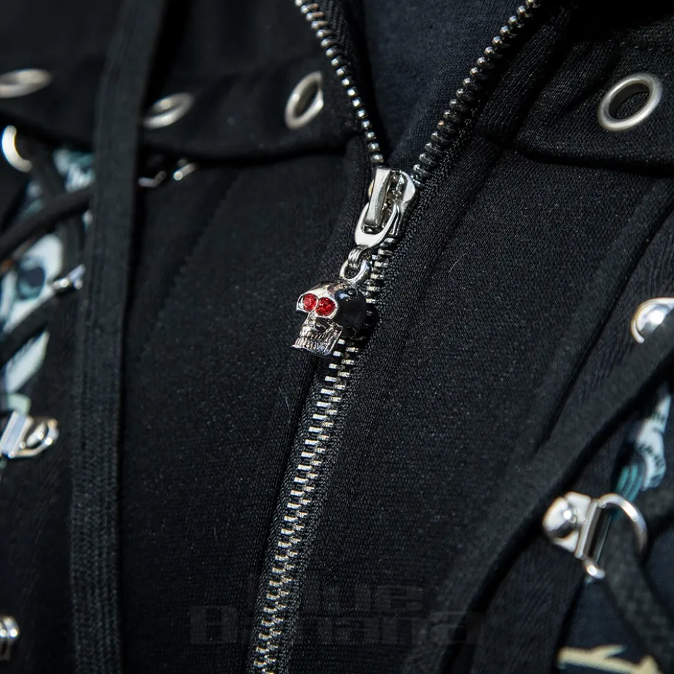 Banned Pixie Skull Hoodie (Black)