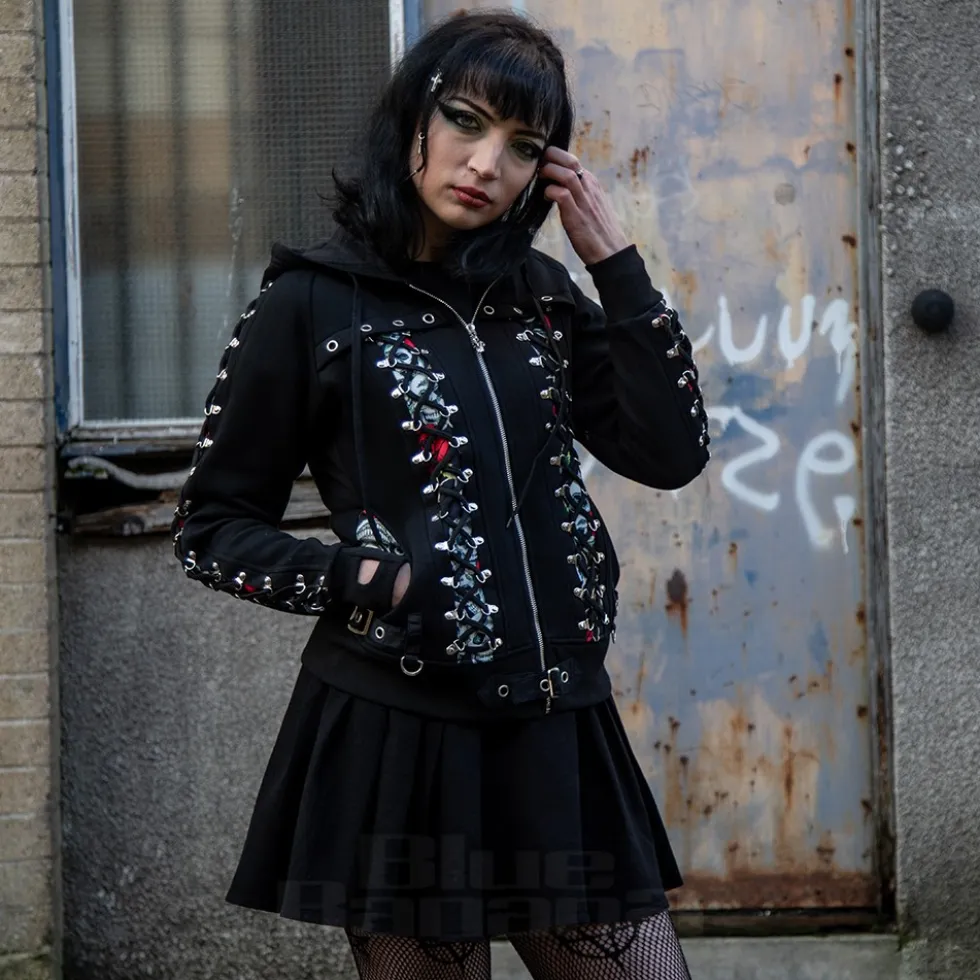 Banned Pixie Skull Hoodie (Black)