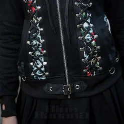 Banned Pixie Skull Hoodie (Black)
