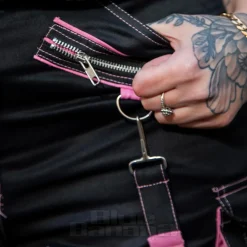Banned Strappy Paxt Trousers (Black/Pink)