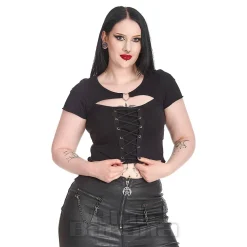 Banned Through the Darkness Crop Top (Black)
