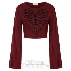 Banned Torn Affection Jumper (Burgundy)