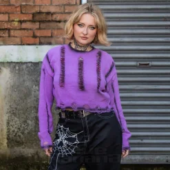 Banned Torn Apart Jumper (Purple)