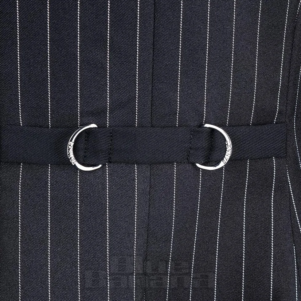 Banned X Blue Banana Pinstripe Core Dress (Black)