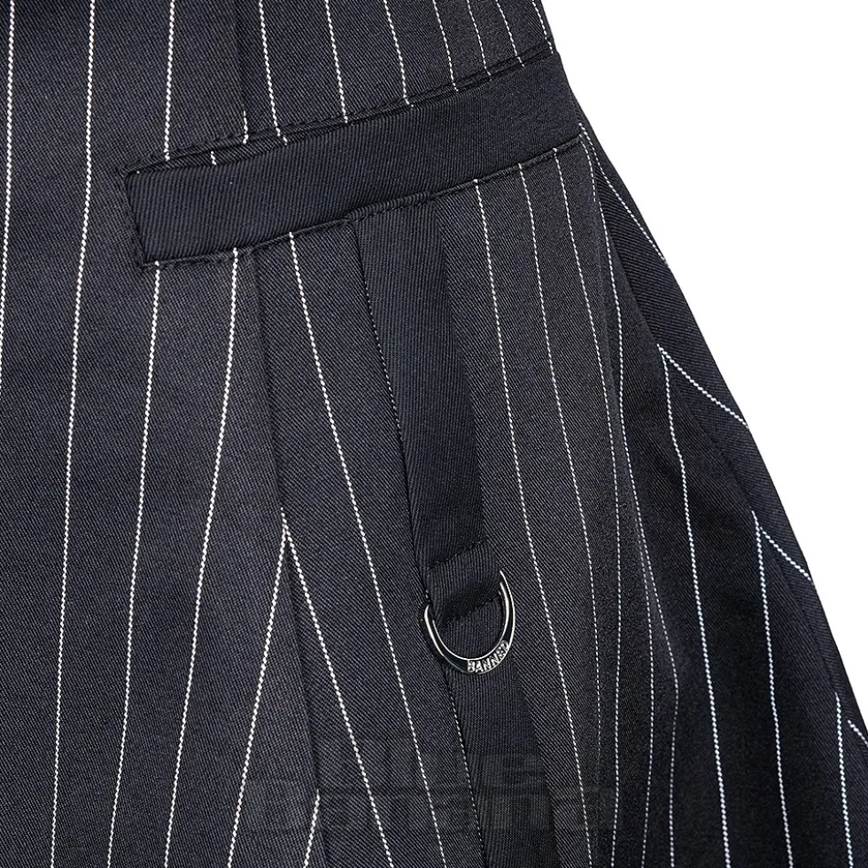 Banned X Blue Banana Pinstripe Core Dress (Black)