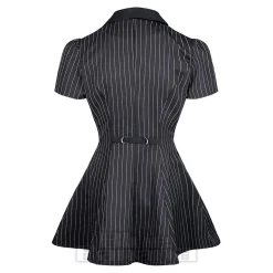 Banned X Blue Banana Pinstripe Core Dress (Black)