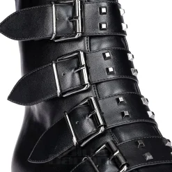 Bleeding Heart Buckle Boots (Black)