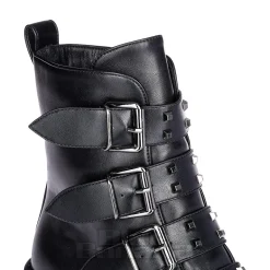 Bleeding Heart Buckle Boots (Black)