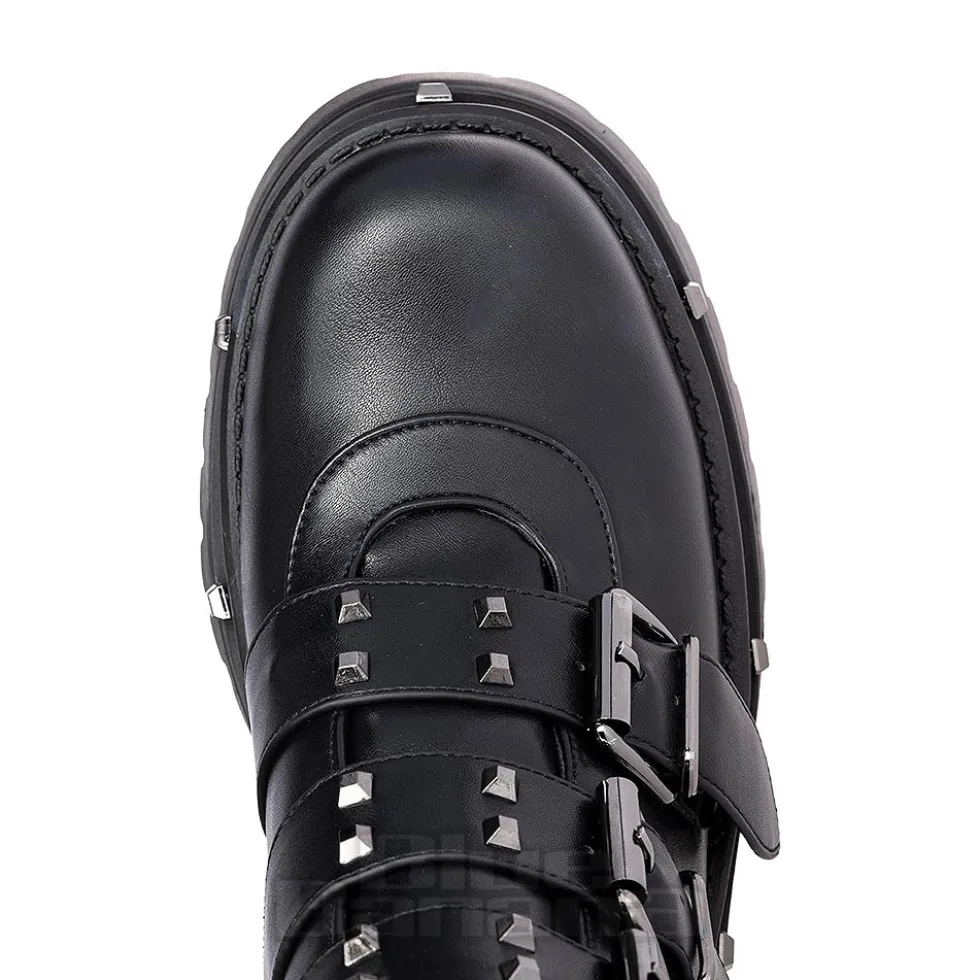 Bleeding Heart Buckle Boots (Black)