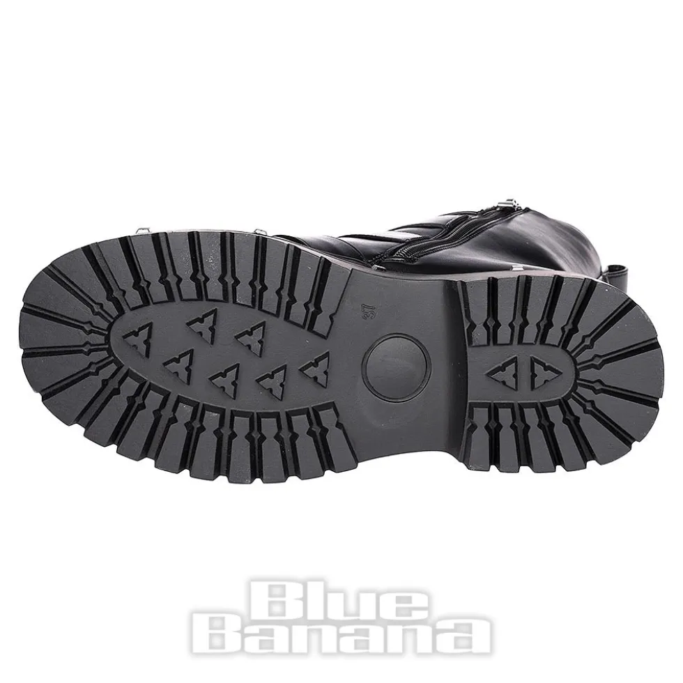 Bleeding Heart Buckle Boots (Black)