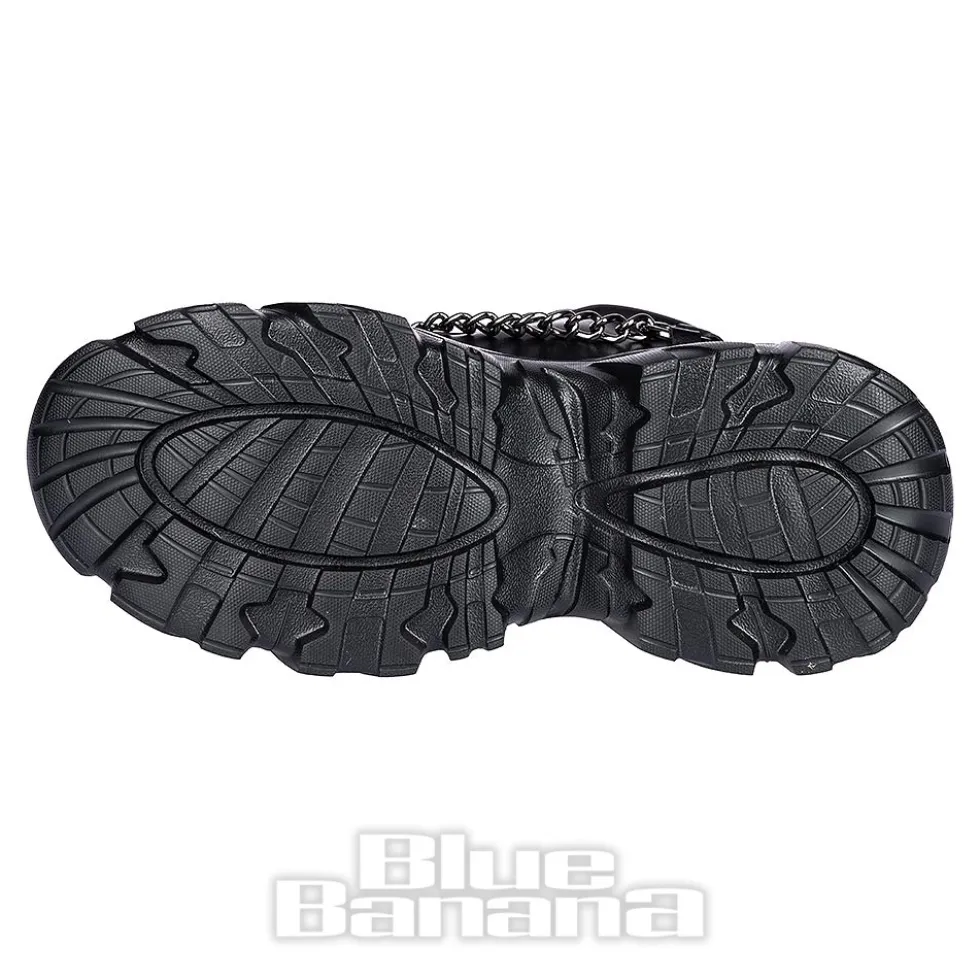 Bleeding Heart Skull Chain Trainers (Black)
