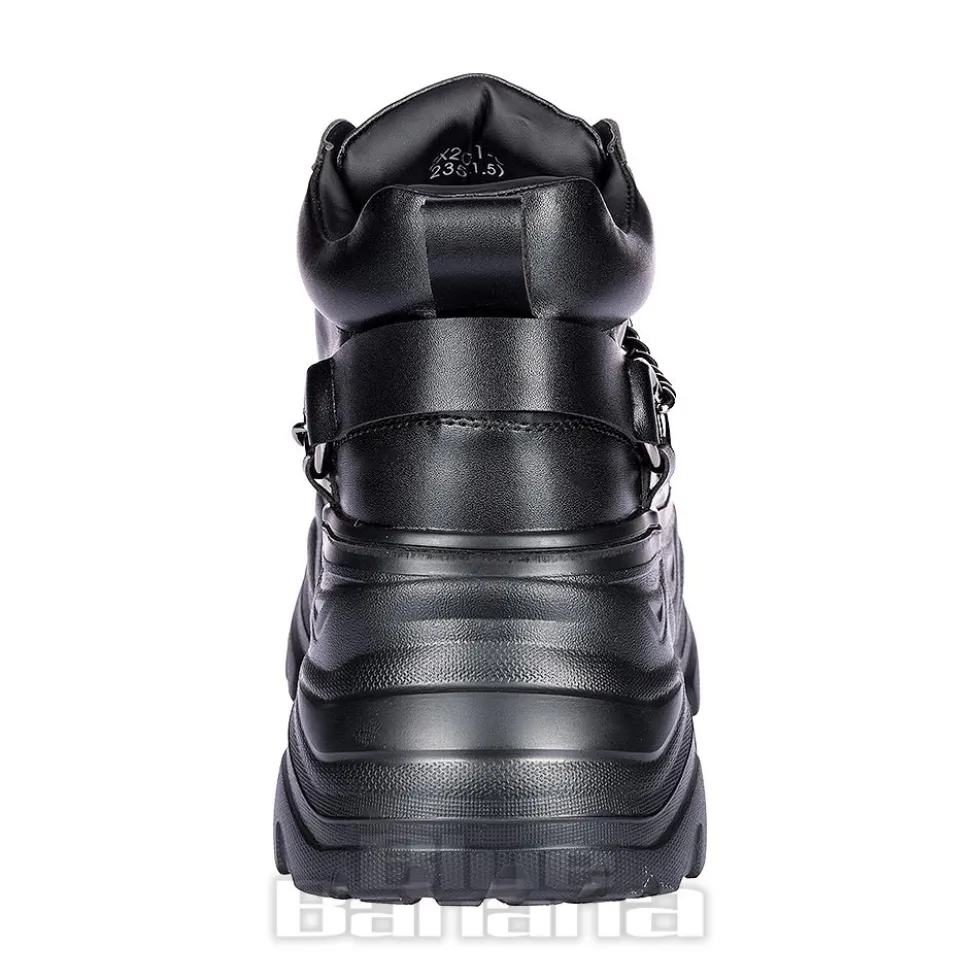 Bleeding Heart Skull Chain Trainers (Black)