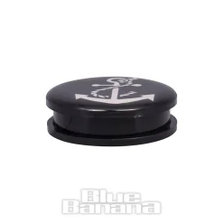 Blue Banana Acrylic Anchor Ear Plug 26 - 36mm (Black/White)