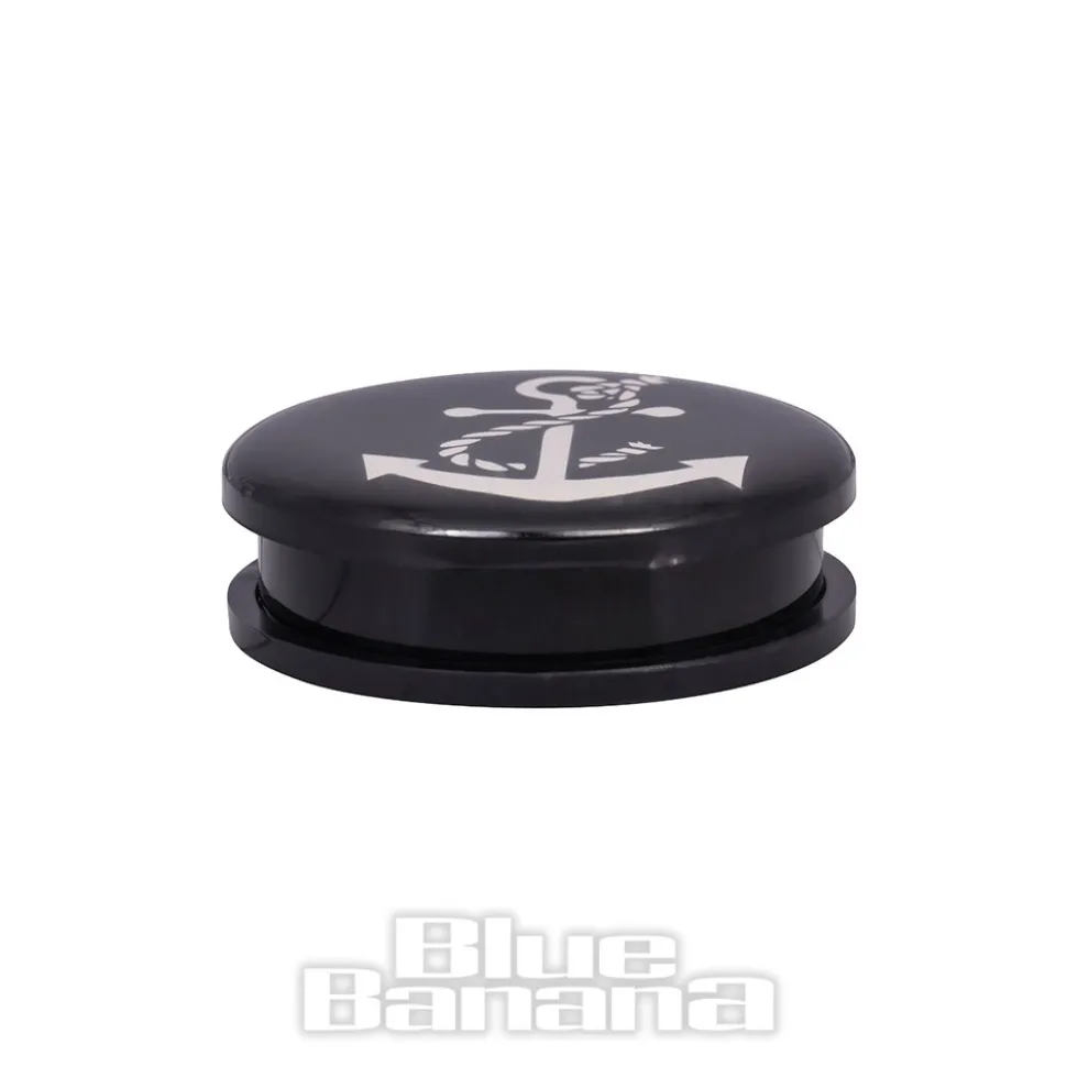 Blue Banana Acrylic Anchor Ear Plug 26 - 36mm (Black/White)