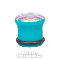 Blue Banana Acrylic Aztec Turquoise Ear Plug 4-12mm (Multicoloured)