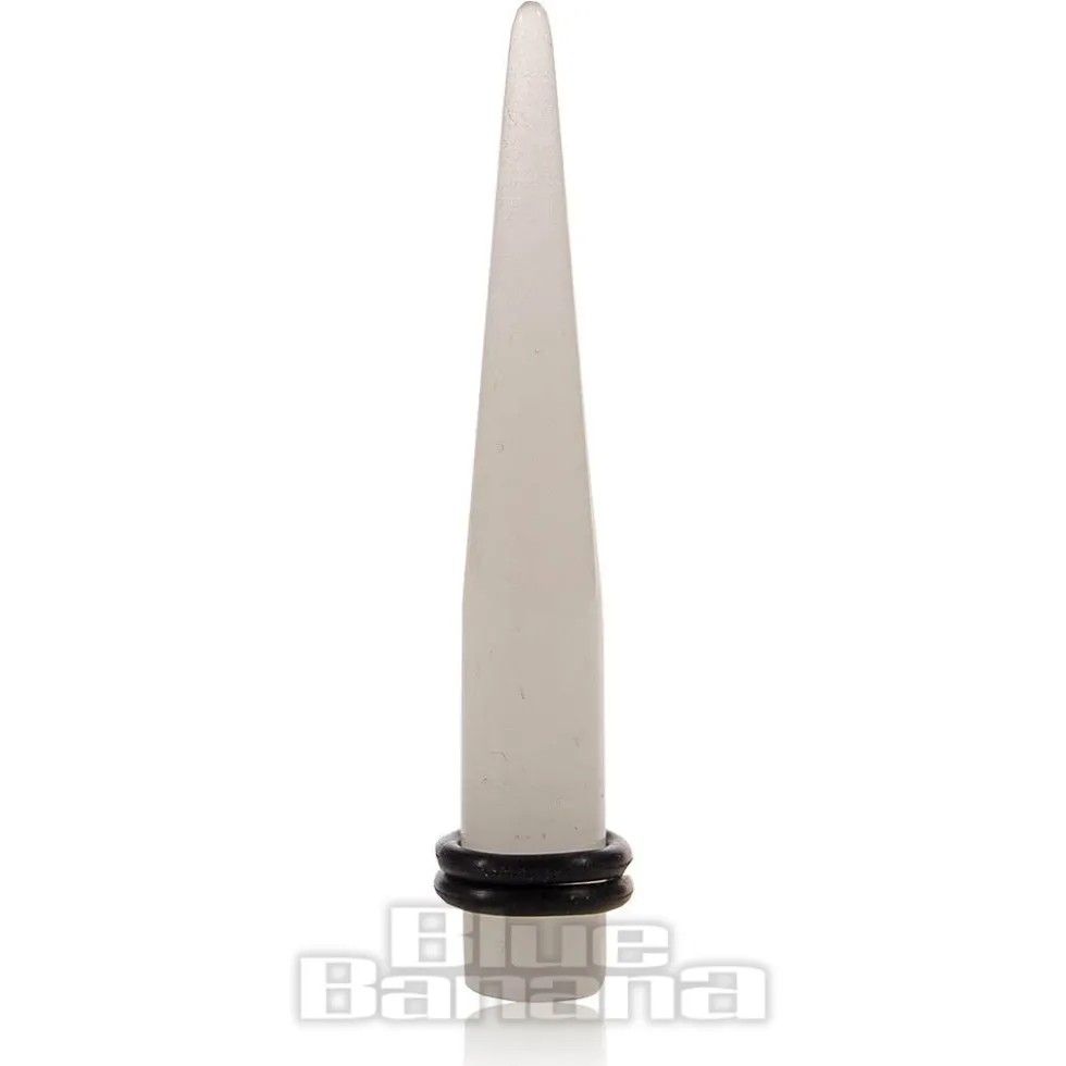 Blue Banana Acrylic Glow In The Dark Ear Stretcher (White)