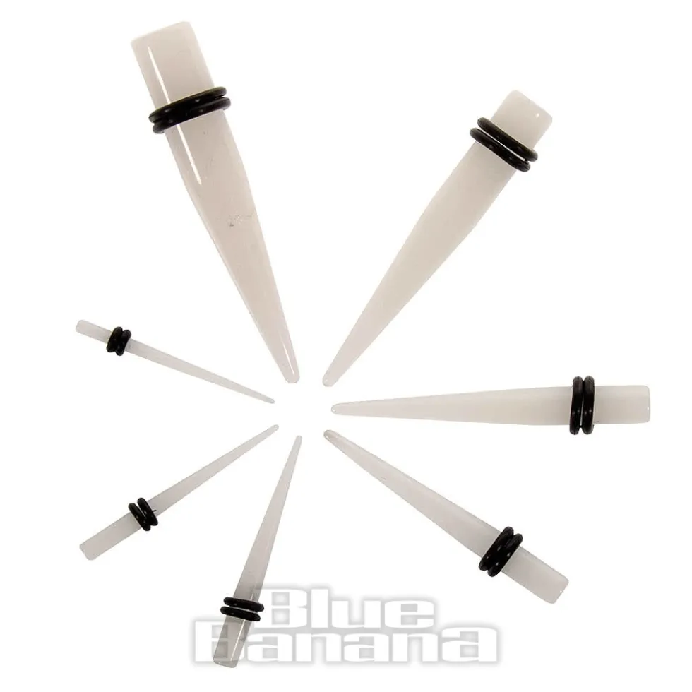 Blue Banana Acrylic Glow In The Dark Ear Stretcher (White)