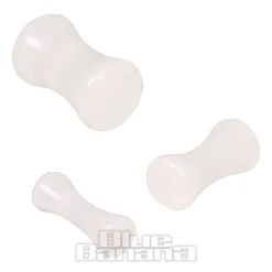 Blue Banana Acrylic Glow In The Dark Ear Plug 2-20mm (White)