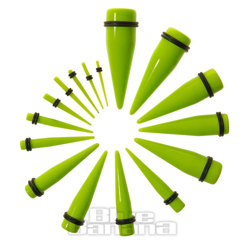 Blue Banana Acrylic Neon Ear Stretcher (Green)