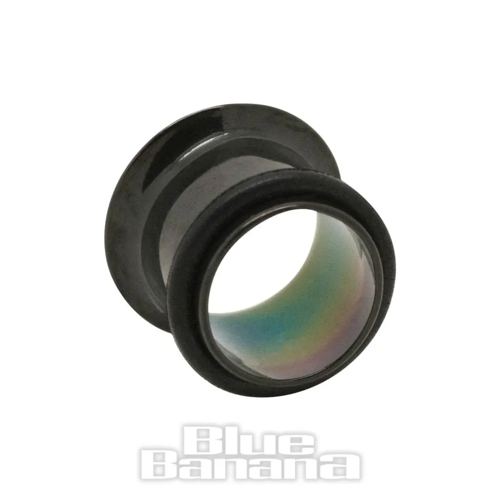 Blue Banana Acrylic Plain Ear Plug 4-10mm (Black)