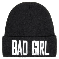 Blue Banana Bad Girl Beanie Hat (Black)
