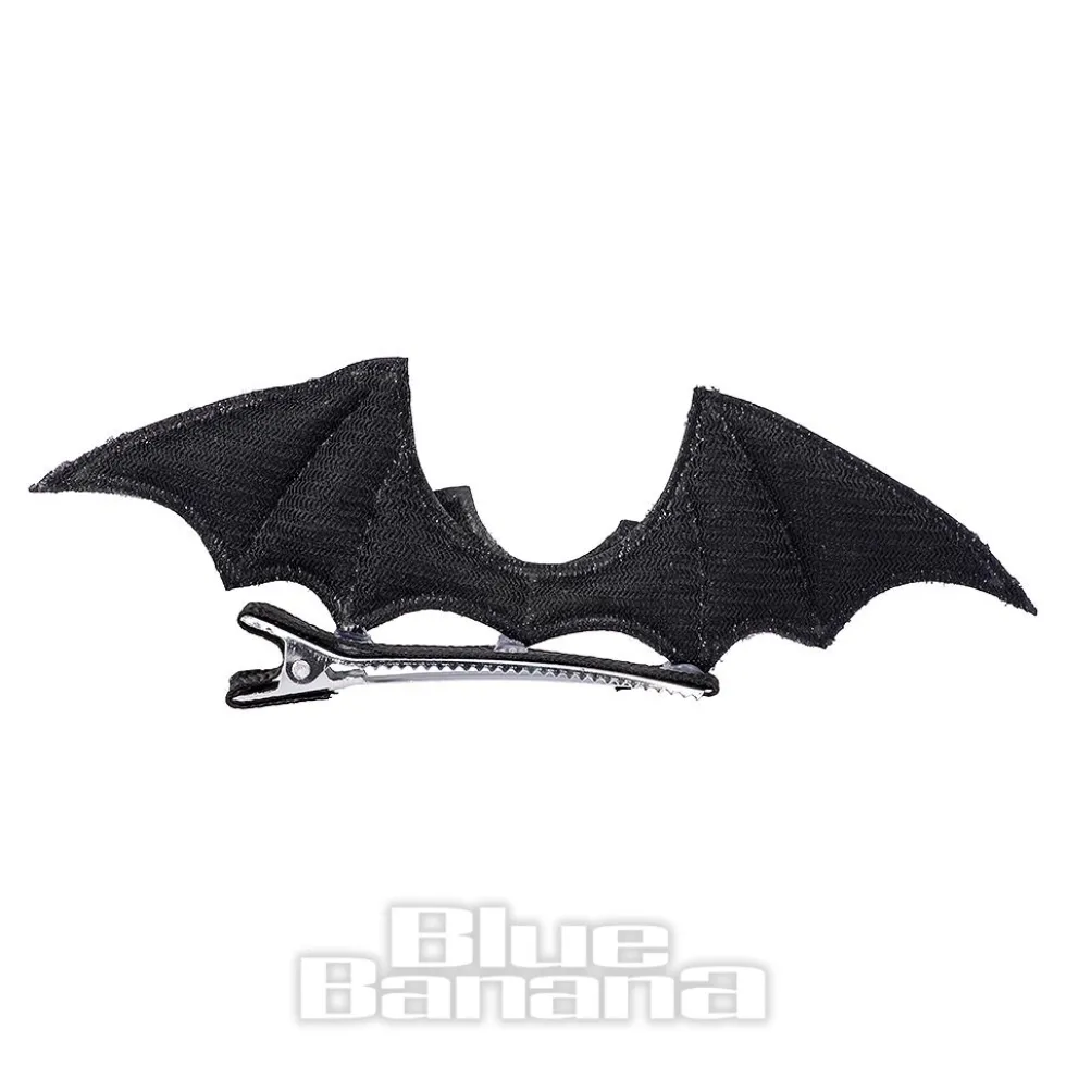 Blue Banana Bat Hair Clip (Black)