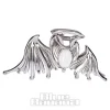 Blue Banana Bat & Stone Hair Clip (Silver)