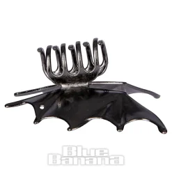 Blue Banana Bat Wings Hair Clip (Black)
