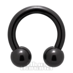 Blue Banana Black Titanium Circular Barbell (Black)