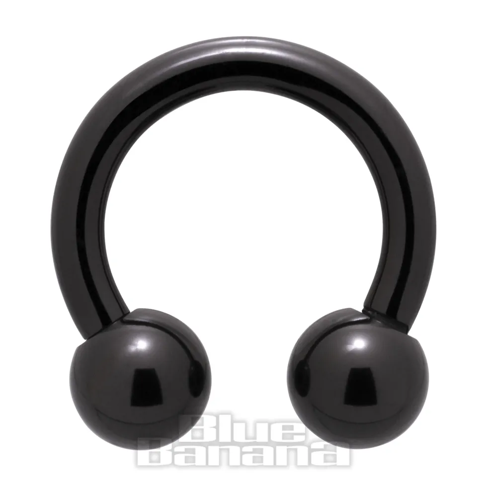 Blue Banana Black Titanium Circular Barbell (Black)