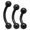 Blue Banana Black Titanium Curved Barbell (Black)