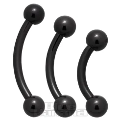 Blue Banana Black Titanium Curved Barbell (Black)